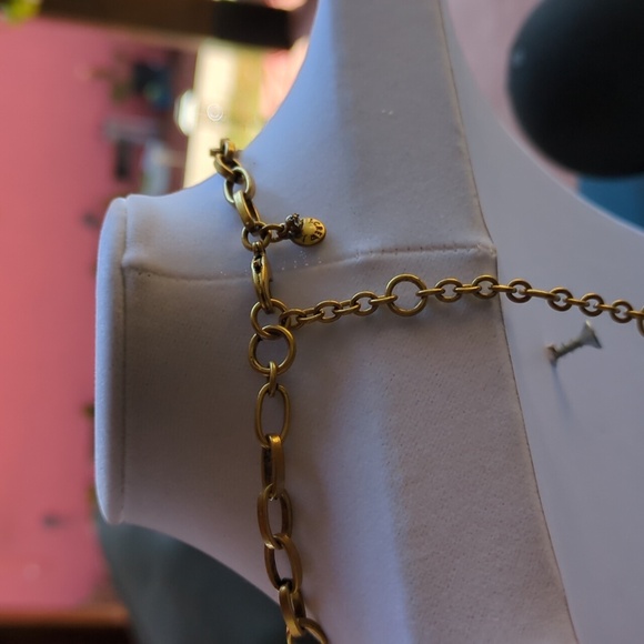 J Crew clear‎ & pink Rhinestones necklace - Picture 3 of 3